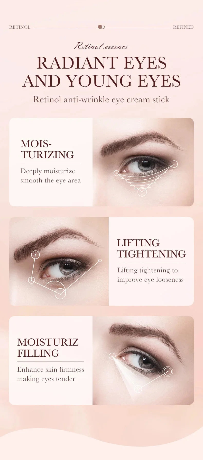 Retinol Eye Cream Remove Dark Circles Woman Eye Care