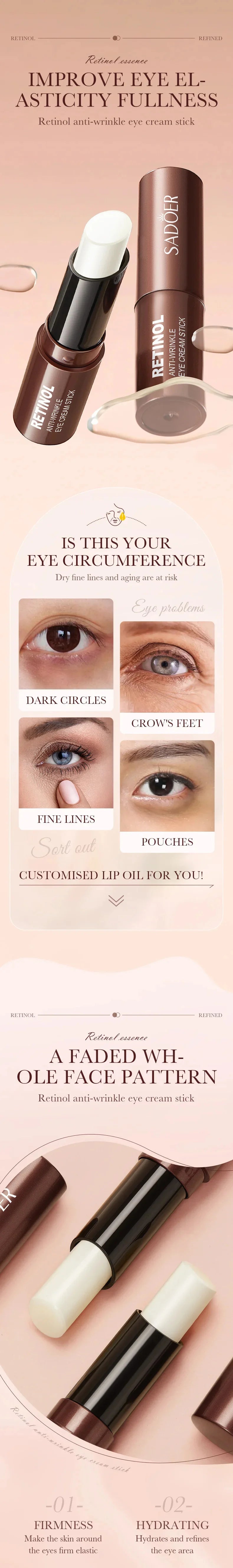 Retinol Eye Cream Remove Dark Circles Woman Eye Care