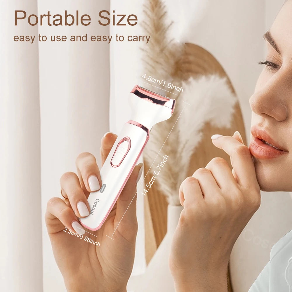 4 in 1 Electric Razor for Women Shaver Mustache Portable Painless