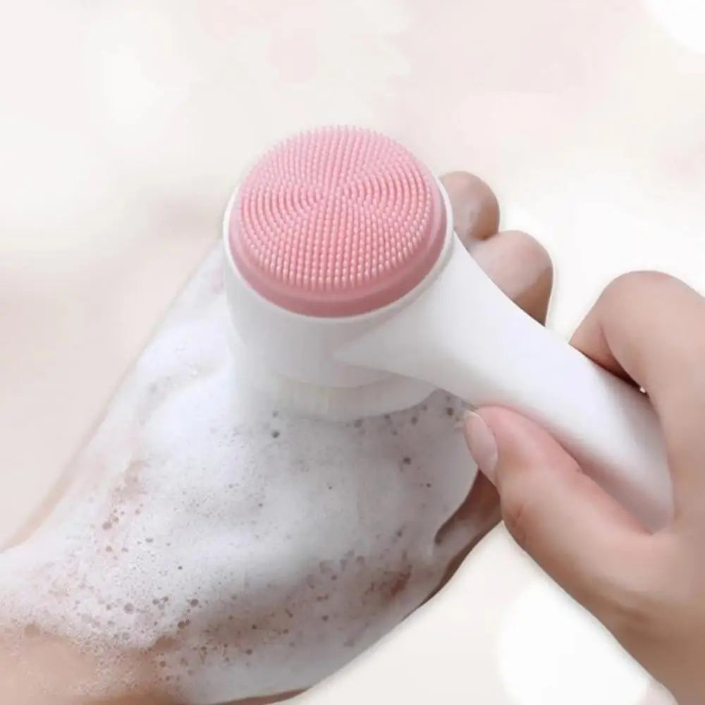 3D Bilateral Silicone Facial Cleanser Manual Massage Face Brush Cleaning Tools